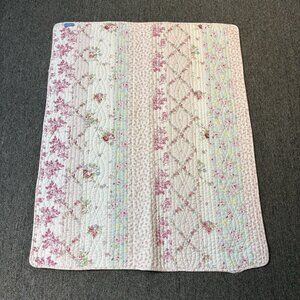 TIDDLIWINKS Baby Girl Crib Comforter Quilt Blanket Shabby Chic Floral Print